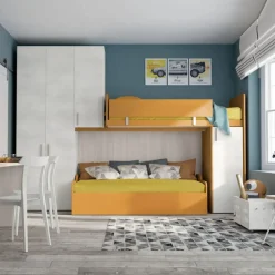 Cameretta a soppalco Luna linea Volo disponibile in 15 colori