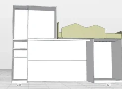 Cameretta a soppalco multifunzione con Divano Letto e rete estraibile serie Color Line disponibile in vari colori
