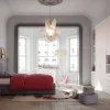 Cameretta completa Alexandra linea Sitter finitura Nuvola Frassino e Rosantico