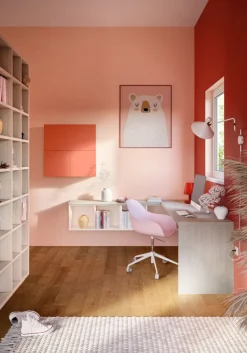 Cameretta completa Amy linea Colorfull finitura Cenere Wood, Coral e Princess