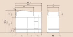 Cameretta completa Arcadia linea Airone