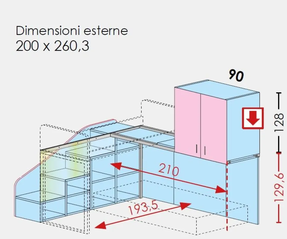 Cameretta completa Demetra linea Airone