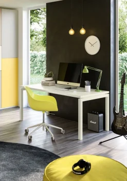 Cameretta completa Gabri linea Colorfull finitura Bianco, Tele, Visone e Giallo