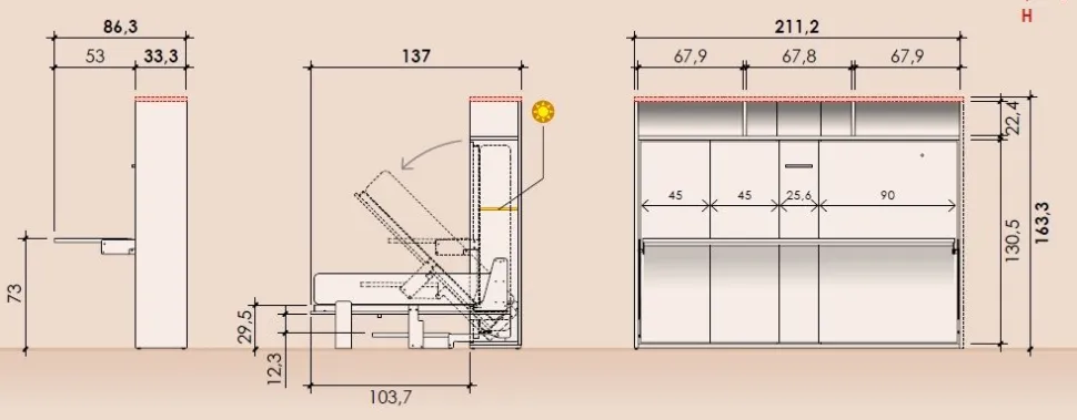 Cameretta completa Harry linea Airone