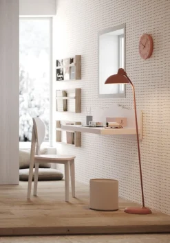 Cameretta completa Nicho linea Sitter finitura Nuvola Frassino e Rosantico