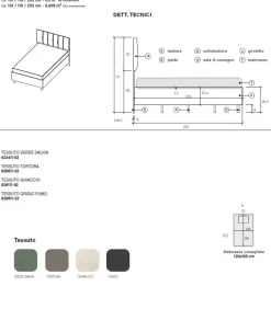 Cameretta con Cabina armadio angolare e scrivania sospesa finitura Grigio Gesso