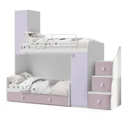 Cameretta Davide Short L.250cm a soppalco , 17 colorazioni
