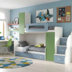 Cameretta Davide Short L.250cm a soppalco , 17 colorazioni