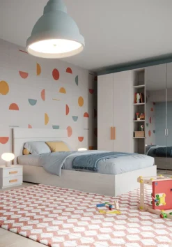 Cameretta Star linea Fly finitura Cenere Wood Calce e Albicocca
