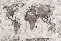 Carta da parati carta geografica vintage monocolore