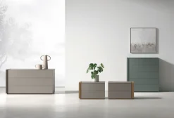 Cassettiera a 3 cassetti con fianco esterno sp. 5 cm Donald disponibile in vari colori