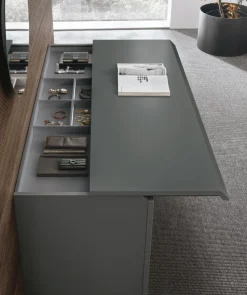 Cassettiera a 6 cassetti con piano estraibile con vano portaoggetti Argo disponibile in vari colori