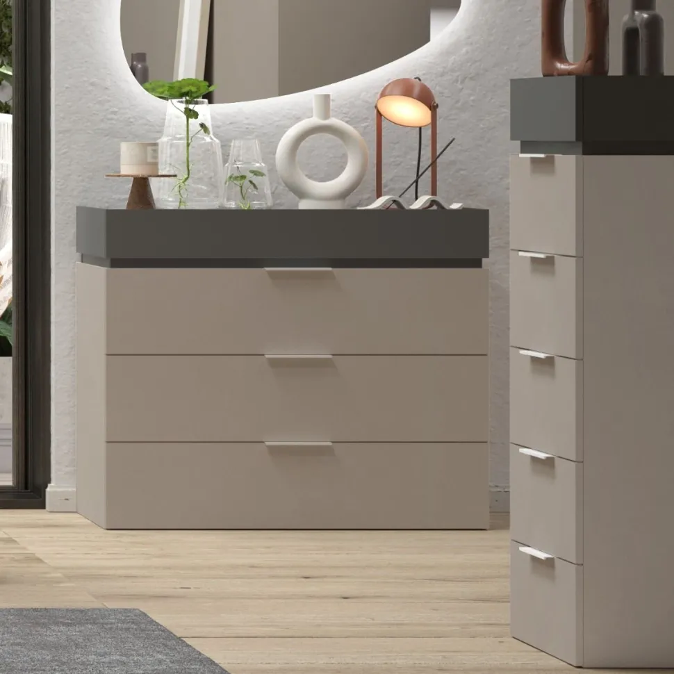 Cassettiera a 4 cassetti Naike linea Chèrie disponibile in 3 colori