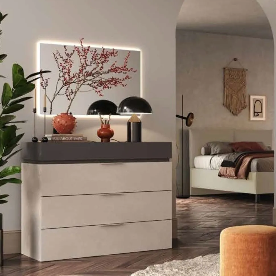 Cassettiera a 4 cassetti Naike linea Chèrie disponibile in 3 colori