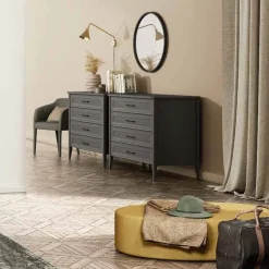 Cassettiera Baron quattro cassetti linea Ginevra disponibile in vari colori