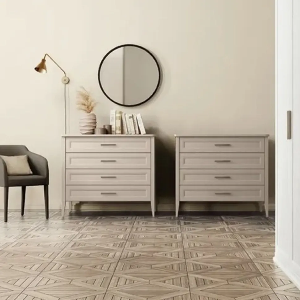 Cassettiera Baron quattro cassetti linea Ginevra disponibile in vari colori