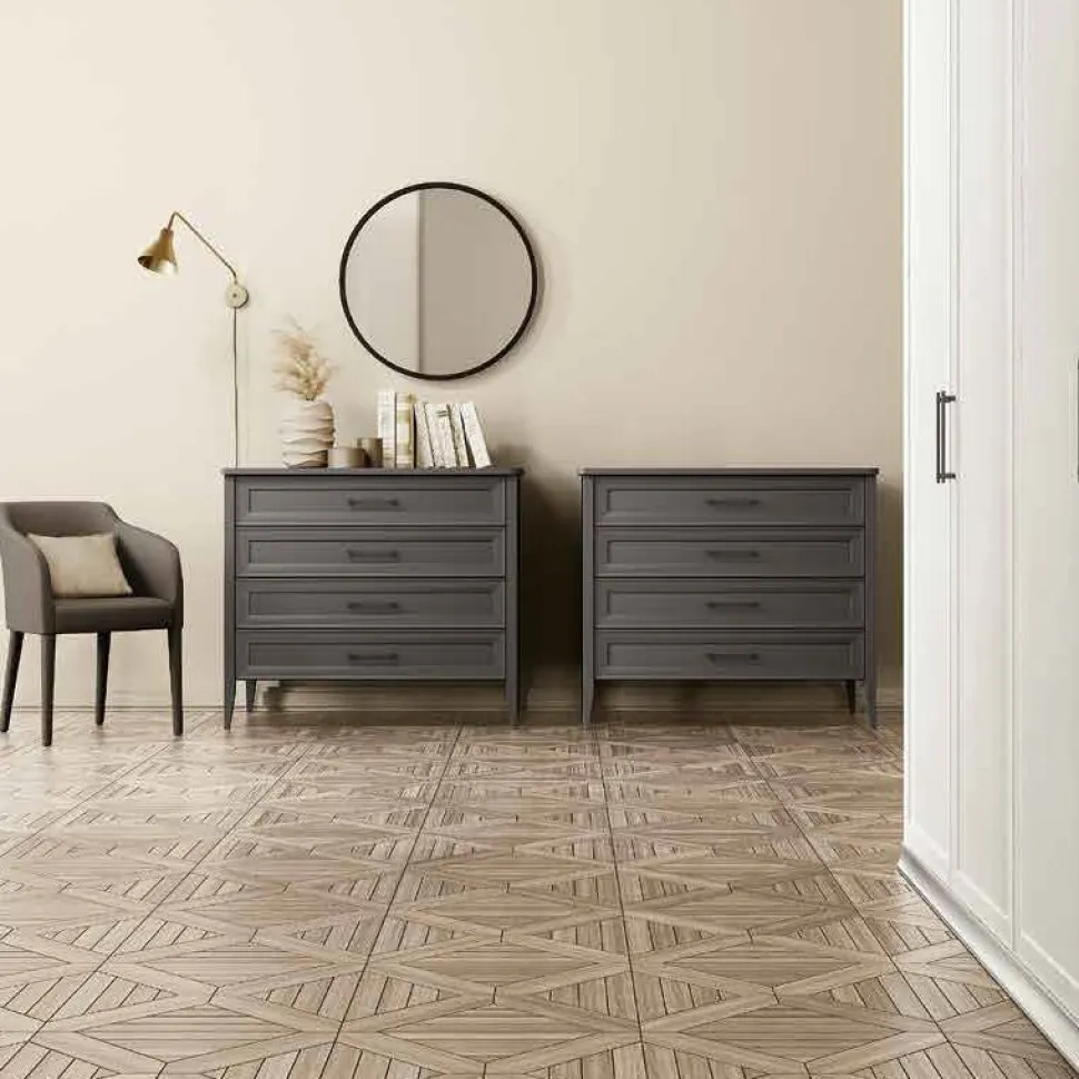 Cassettiera Baron quattro cassetti linea Ginevra disponibile in vari colori