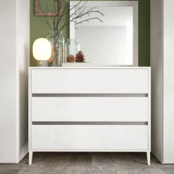 Cassettiera 3 cassetti con maniglie a gola Bolt linea Volo disponibile in vari colori