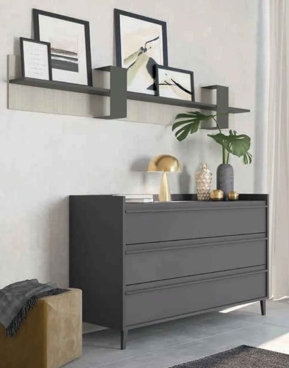 Cassettiera 3 cassetti Dado linea Volo disponibile in vari colori