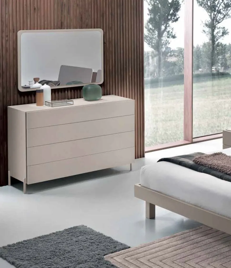 Cassettiera 4 cassetti Lady linea Domino disponibile in vari colori