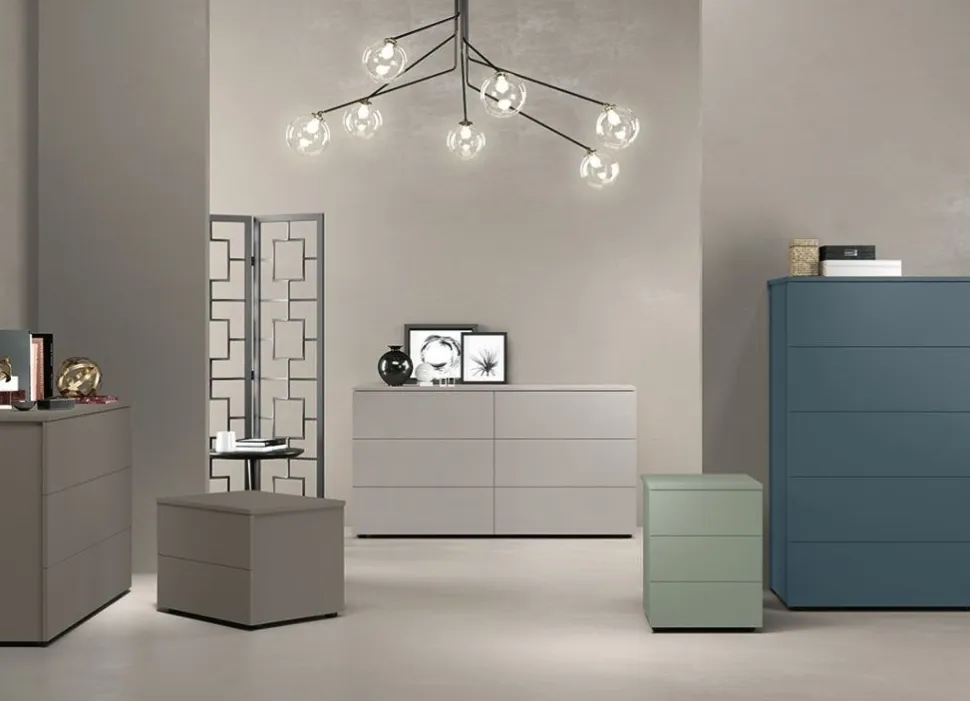 Cassettiera 3 cassetti senza maniglie Rovere Ego disponibile in vari colori