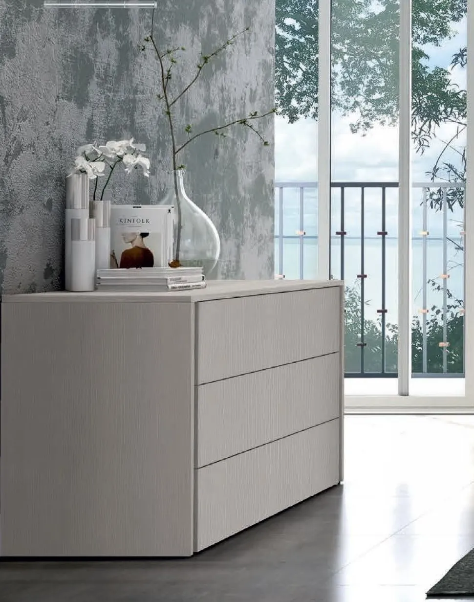 Cassettiera con 3 cassetti senza maniglia modello Man Linea Lotto disponibile in 16 colori