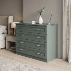 Cassettiera Moderna a 4 Cassetti Lala - Linea New Season (Colori Personalizzabili)