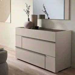 Cassettiera moderna 3 cassetti con maniglia ergonomica disponibile in vari colori Morgan linea Domino