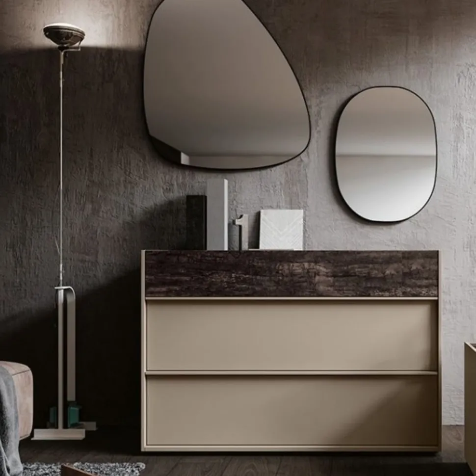 Cassettiera moderna 3 cassetti con Maniglia in Alluminio disponibile in vari colori