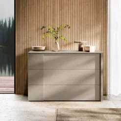 Cassettiera moderna 3 cassetti con maniglia pannello bicolore 14 mm disponibile in vari colori
