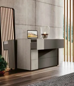 Cassettiera moderna 3 cassetti con maniglia pannello bicolore 14 mm disponibile in vari colori