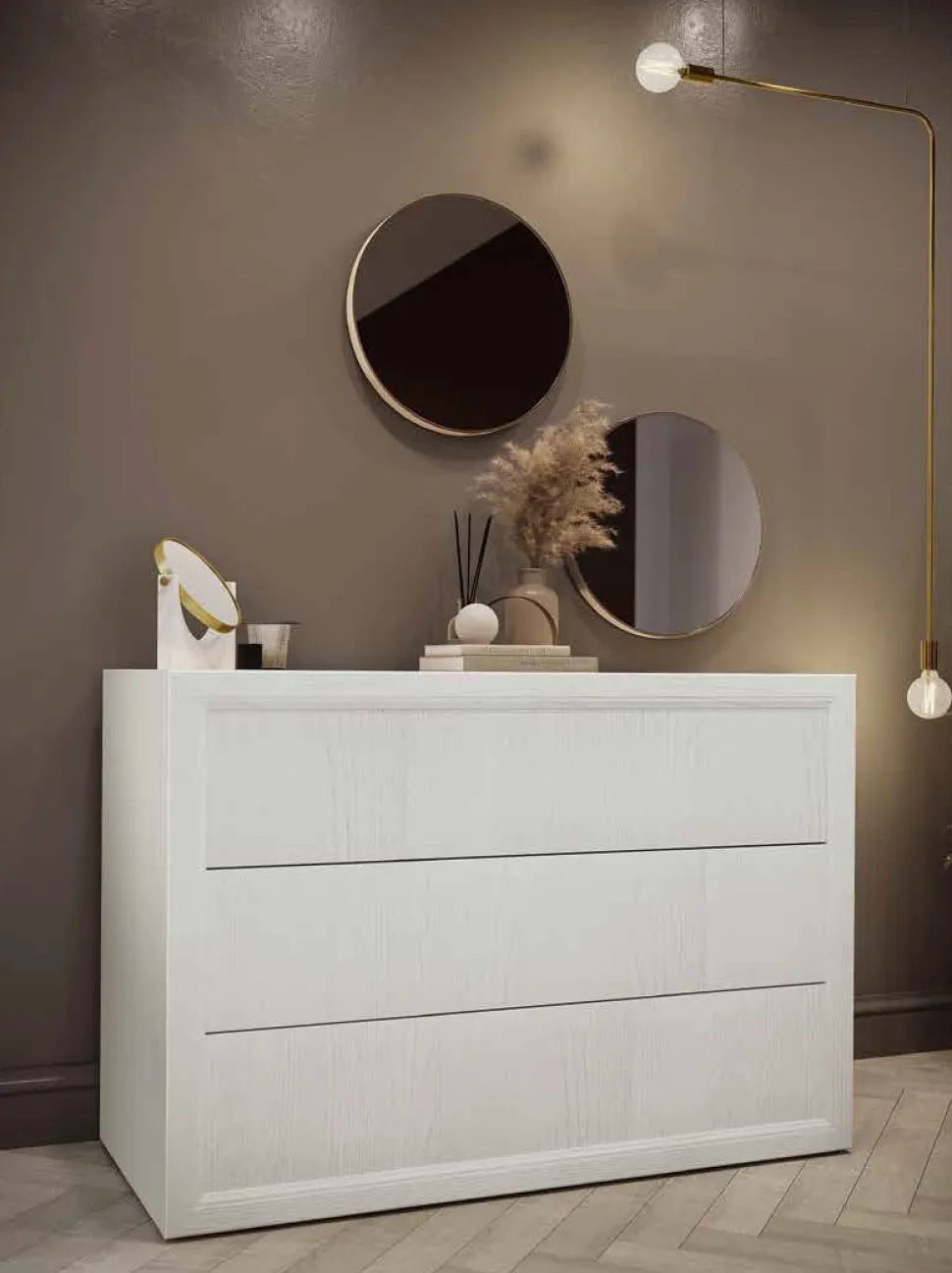 Cassettiera Oscar tre cassetti linea Ginevra disponibile in vari colori