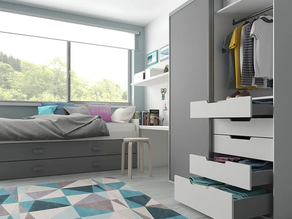 Cassetto esterno Concept 30kg, altezza 138mm, profondità 300mm, Acciaio, Verniciato bianco o antracite