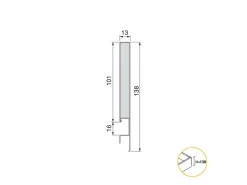 Cassetto esterno Concept 30kg, altezza 138mm, profondità 300mm, Acciaio, Verniciato bianco o antracite