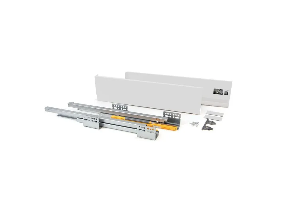 Cassetto esterno Concept 30kg, altezza 138mm, profondità 300mm, Acciaio, Verniciato bianco o antracite