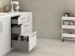 Cassetto esterno Concept 30kg, altezza 185mm, profondità 350mm, Acciaio, Verniciato bianco