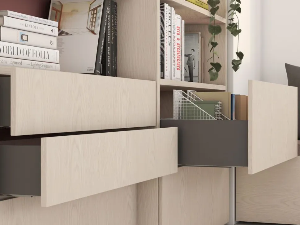 Cassetto esterno Vertex con regolazione 3D altezza 178mm, 60kg, profondità 500mm, Acciaio, Verniciato in 2 colori