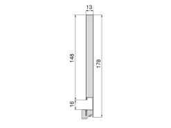 Cassetto esterno Vertex con regolazione 3D altezza 178mm, 60kg, profondità 500mm, Acciaio, Verniciato in 2 colori