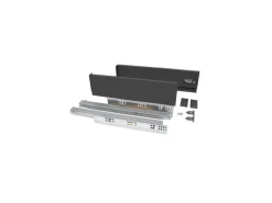 Cassetto esterno Vertex con regolazione 3D altezza 93mm, 40kg, profondità 270mm, Acciaio, Verniciato bianco o ardesia