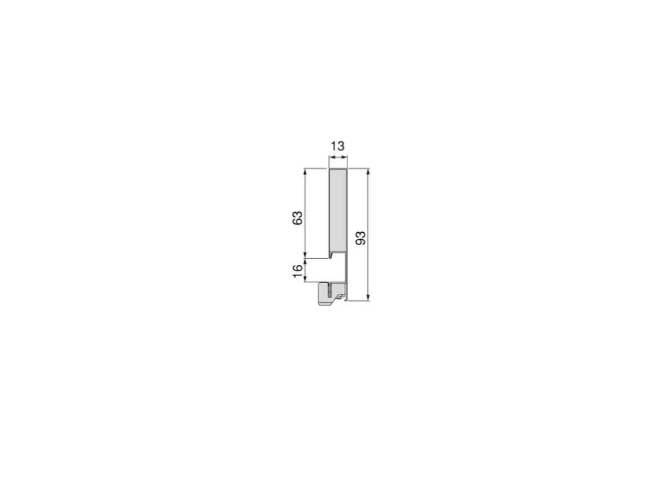 Cassetto esterno Vertex con regolazione 3D altezza 93mm, 40kg, profondità 270mm, Acciaio, Verniciato bianco o ardesia