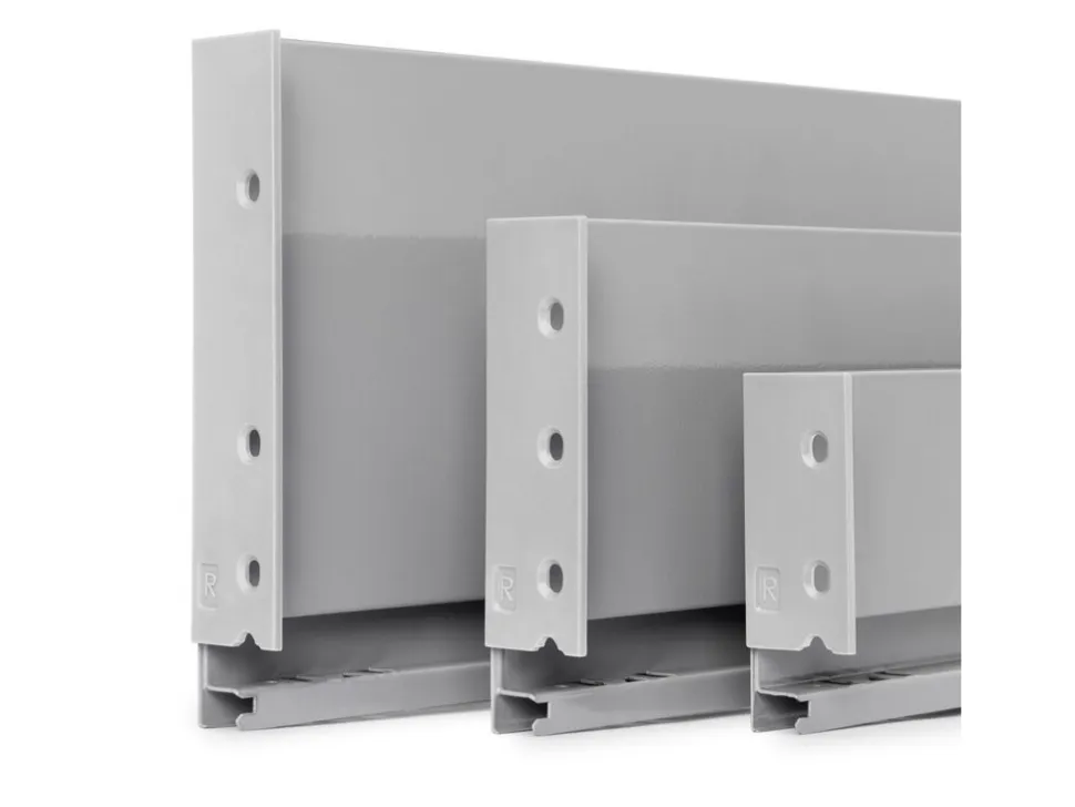 Cassetto esterno Vertex con regolazione 3D altezza 178mm, 40kg, profondità 350mm, Acciaio,Bianco,Alluminio o Grigio antracite