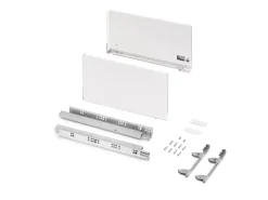 Cassetto esterno Vertex 60kg, altezza 242mm, profondità 450mm, Acciaio, Verniciato bianco