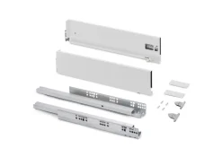 Cassetto esterno Vertex 40kg altezza 131mm, profondità 300mm, Acciaio, Grigio antracite o bianco