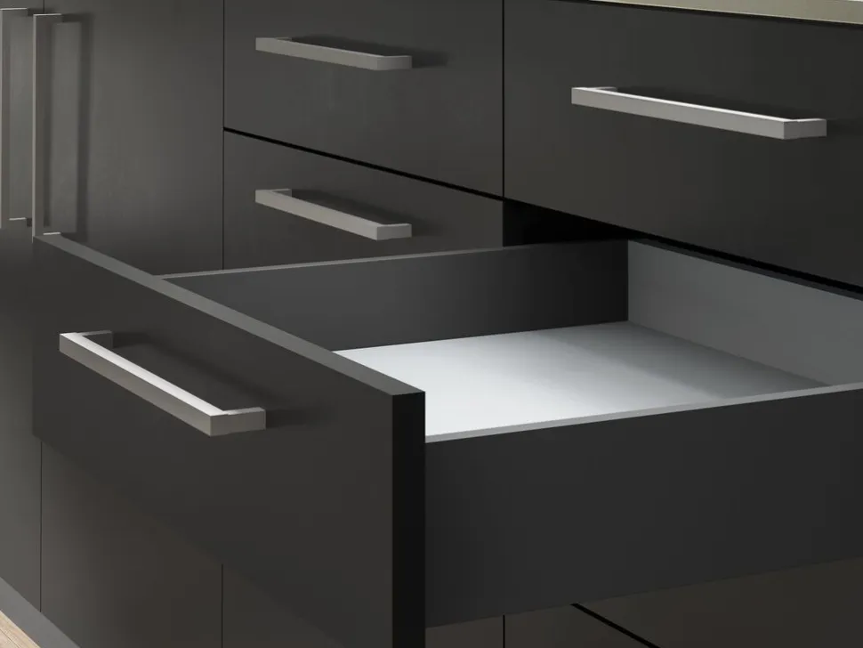 Cassetto esterno Vertex 40kg altezza 93mm, profondità 450mm, Acciaio, Grigio antracite