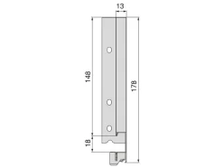 Cassetto esterno Vertex 40kg altezza 178mm, profondità 450mm, Acciaio, Grigio antracite