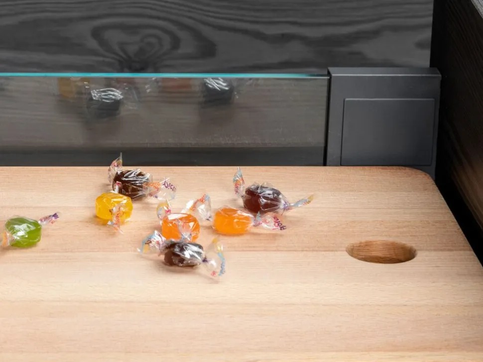 Cassetto esterno Vertex 40 kg con laterale in vetro 93 mm di altezza, 450 mm di profondità, Acciaio, Alluminio e Vetro, Grigio antracite