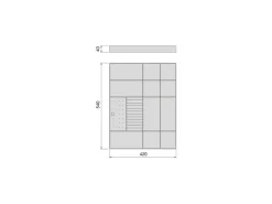 Cassetto organizzatore per armadi e cabine armadio Quartz, Eco-pelle e legno, Titanio, disponibile in 3 misure