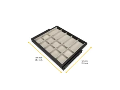 Cassetto organizzatore regolabile con guide soft-close per armadio disponibile in 2 colori e 3 misure