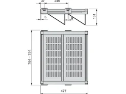 Cassetto portascarpe per interno armadio estraibile in Acciaio disponibile in 3 misure