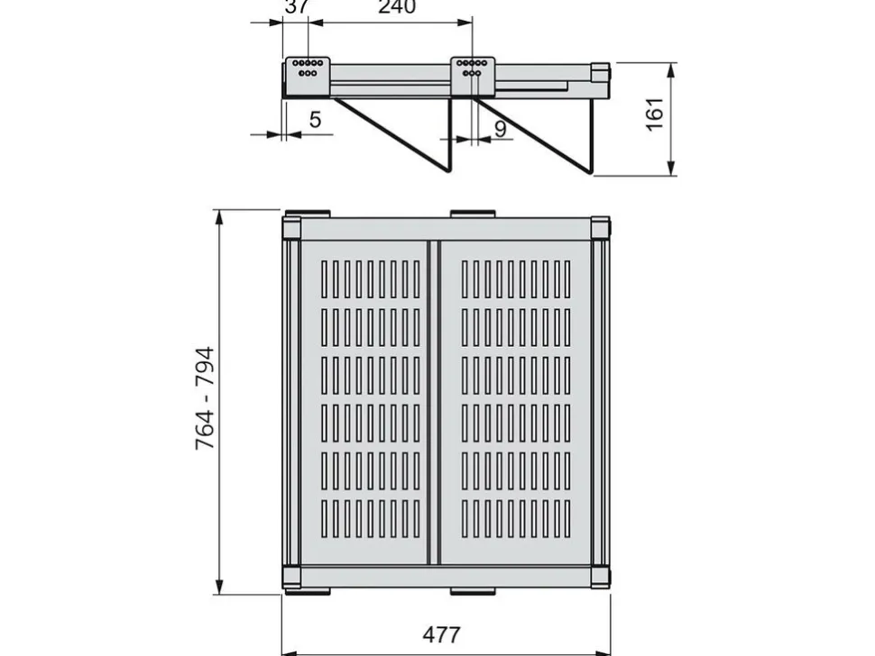 Cassetto portascarpe per interno armadio estraibile in Acciaio disponibile in 3 misure